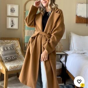Camel Brown Long Coat Soft & Warm Material: The coat for women is skin friendly